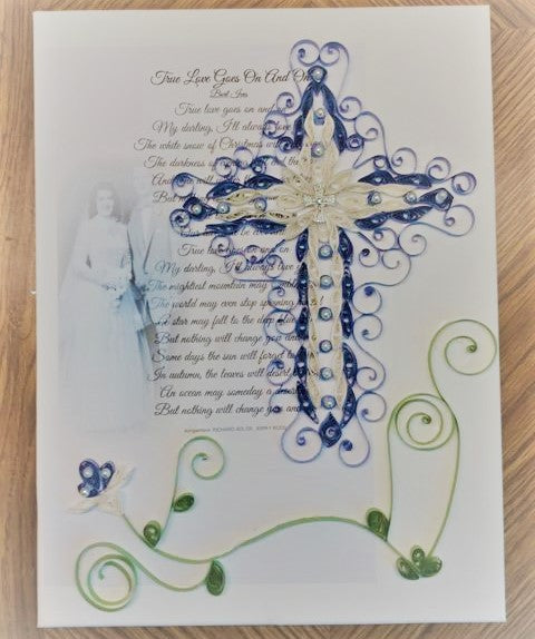 Blue Cross on Script