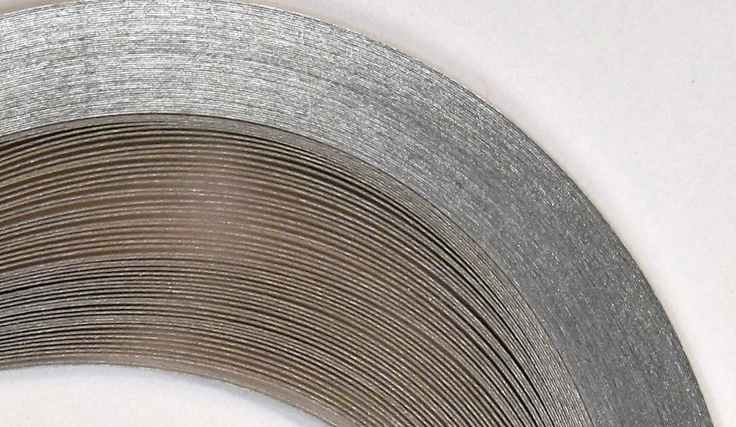 A Touch of Silver - Soft Ivory - 1/8" Strips