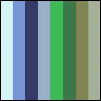 Blue and Green Assortment 1/8" Strips