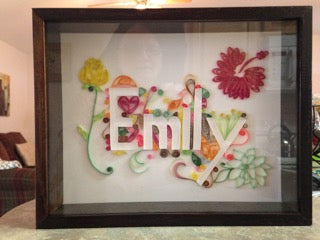 "Emily" Framed Lettering