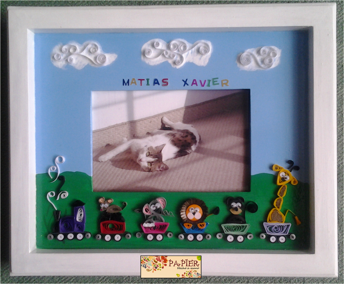 Animal Train Picture Frame