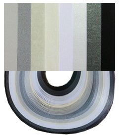 Black, White & Grey - 1/4" Strips