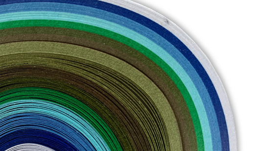 Blue and Green - 1/8" Strips