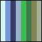 Blue and Green Assortment 1/8" Strips