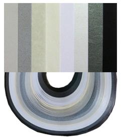 Black, White & Grey Assortment 1/8" Strips
